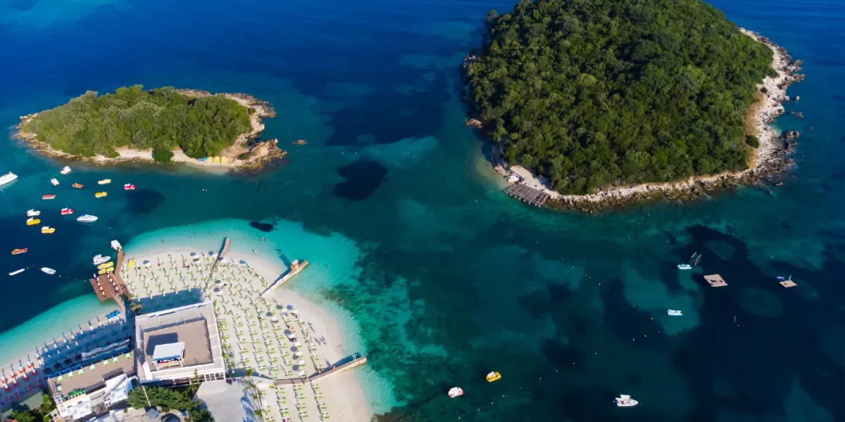 Albanian Riviera beach and culture week with turquoise Mediterranean waters